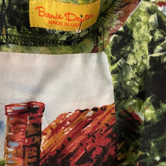 Vintage Bernie Dexter Cottage Country Print Dress Women's Size Medium - Picture 4 of 6